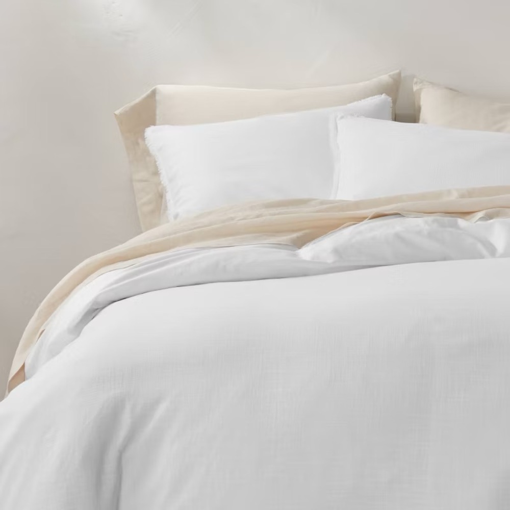 Heavyweight Linen Blend Duvet Cover & Pillow Sham Set - CASALUNA NEW Full/Queen